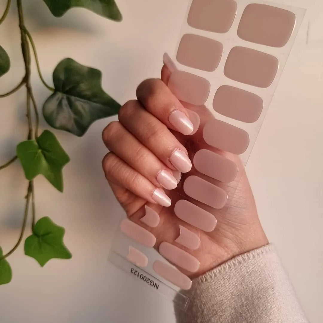 Novia (Rosado Perlado) - Stickers de uñas en gel