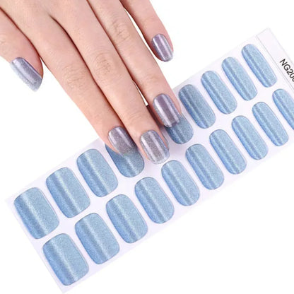 Celeste ojo de gato - Stickers de uñas en Gel