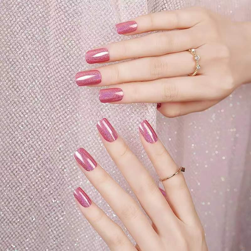 Rose Glitter - Stickers de uñas en gel