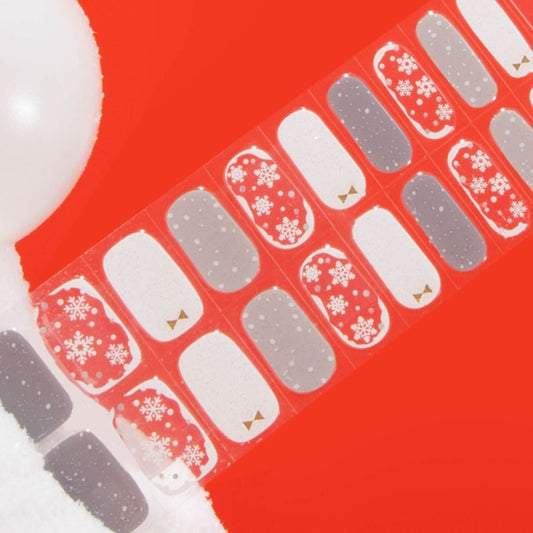 Copos navideños - Stickers de uñas en gel