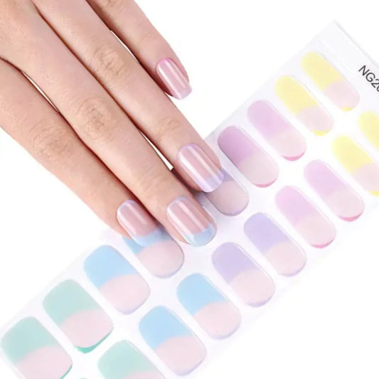 French Pastel - Stickers de uñas en gel