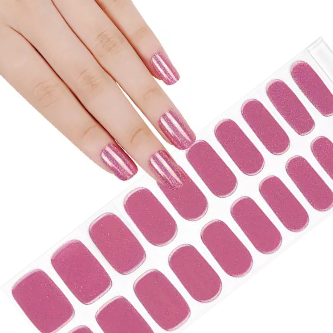 Rose Glitter - Stickers de uñas en gel