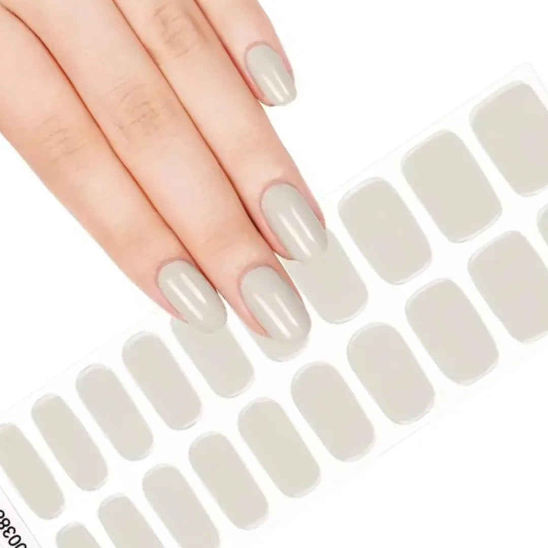 Blanco Hueso - Stickers de uñas en gel