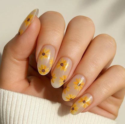 Girasoles - Stickers de uñas en gel