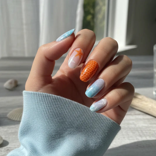 Estrellita de Mar Stickers de uñas en gel