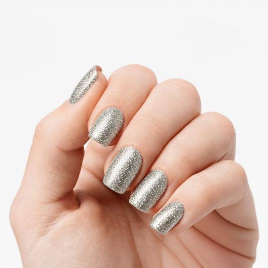 Plateada - Stickers de uñas en gel