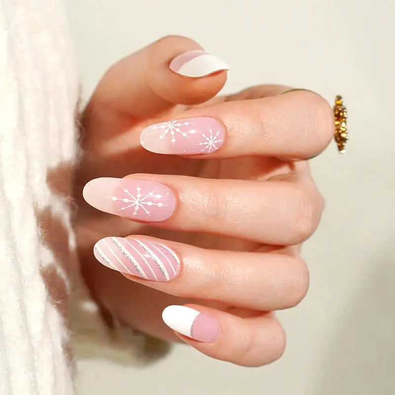 French Snow Stickers de uñas en gel
